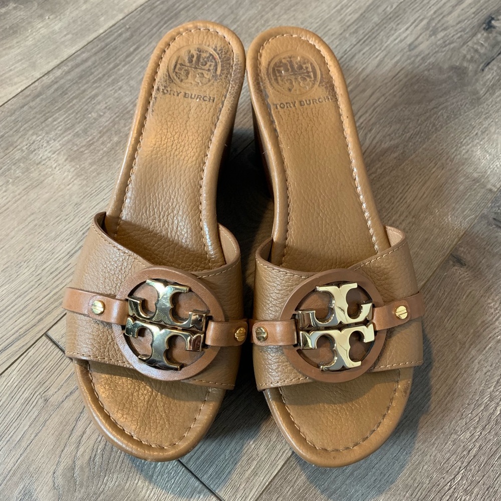 Tory Burch Patty Wedge Sandals, Size 8